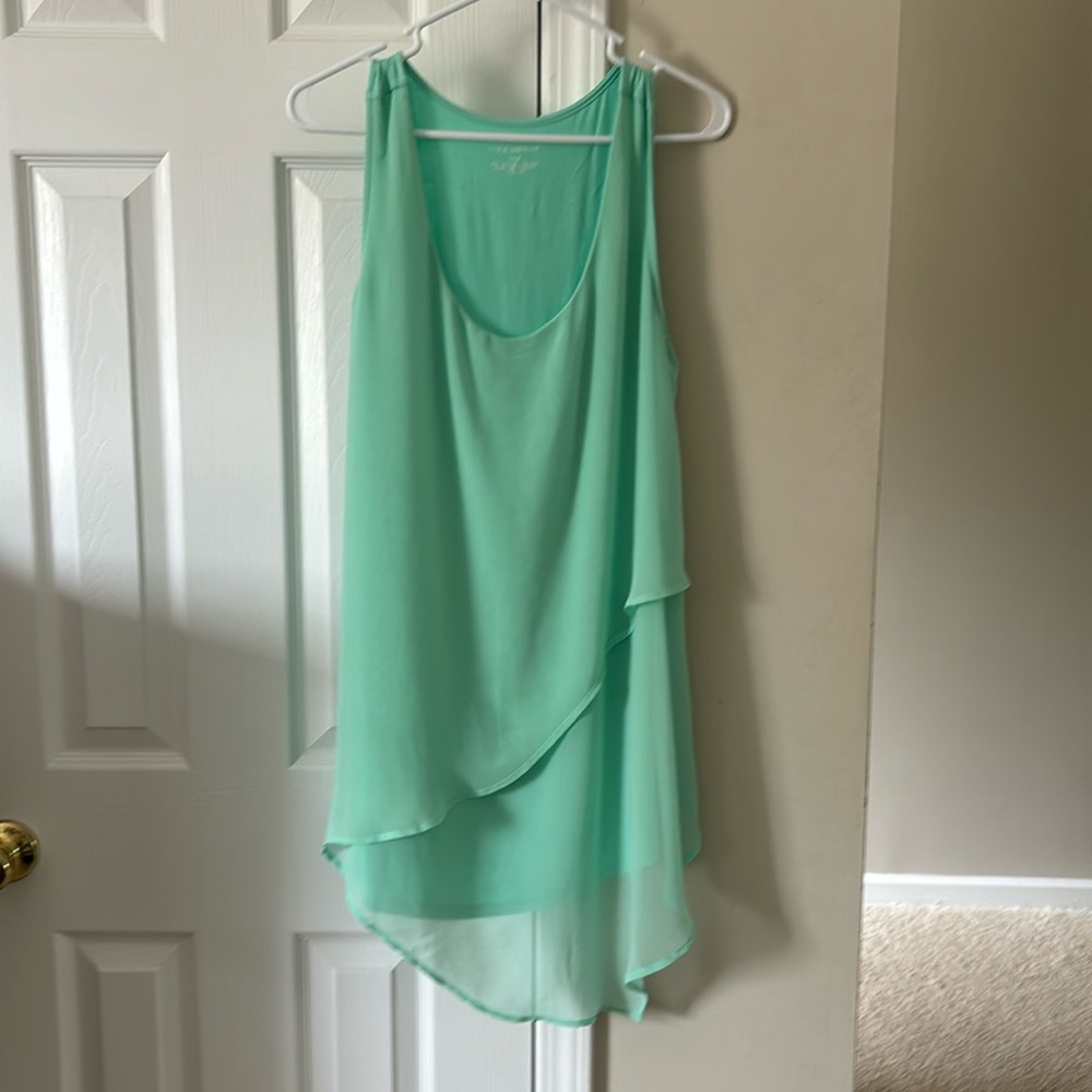 Woman’s mint mesh tank top